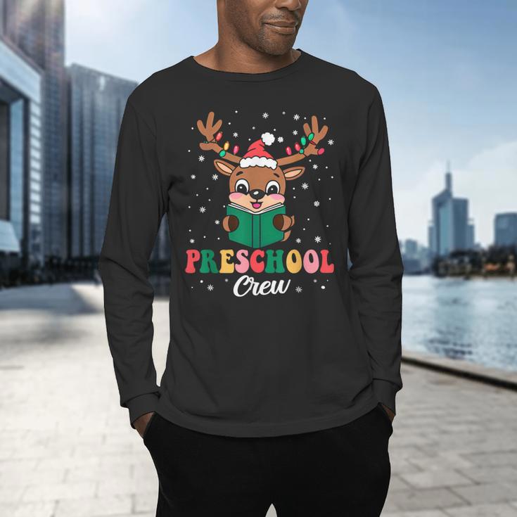 Preschool Crew Xmas Reindeer Teacher Student Christmas Men's Long Sleeve T-Shirt, gift for family, gift for coworker Preschool Crew Xmas Reindeer Teacher Student Christmas Men's Long Sleeve T-Shirt, gift for family, gift for coworker