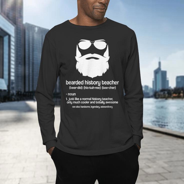 Professor Ancient Teaching Education Bearded History Teacher Men's Long Sleeve T-Shirt, gift for family, gift for coworker