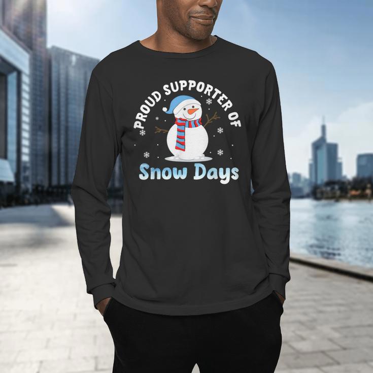 Proud Supporter Of Snow Days Teacher Men's Long Sleeve T-Shirt, gift for family, gift for coworker Proud Supporter Of Snow Days Teacher Men's Long Sleeve T-Shirt, gift for family, gift for coworker
