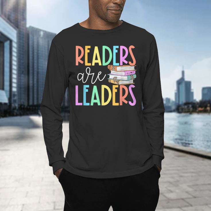 Readers Are Leaders Reading Book Lovers Teacher Women Kids Men's Long Sleeve T-Shirt, gift for family, gift for coworker Readers Are Leaders Reading Book Lovers Teacher Women Kids Men's Long Sleeve T-Shirt, gift for family, gift for coworker