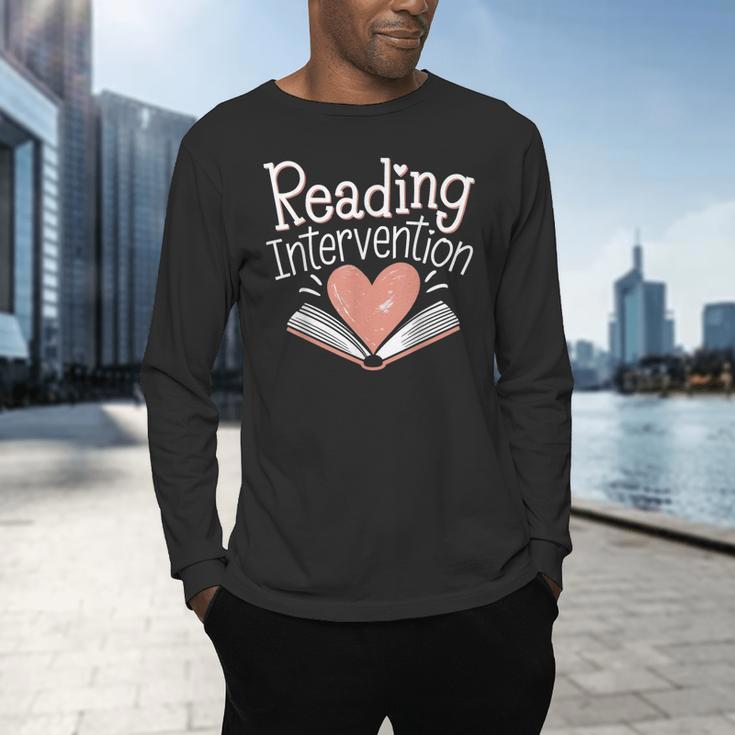 Reading Intervention Teacher Men's Long Sleeve T-Shirt, gift for family, gift for coworker Reading Intervention Teacher Men's Long Sleeve T-Shirt, gift for family, gift for coworker