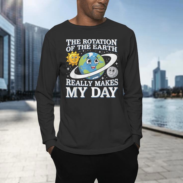 Rotation Of Earth Science Teacher Earth Day Men Women Men's Long Sleeve T-Shirt, gift for family, gift for coworker Rotation Of Earth Science Teacher Earth Day Men Women Men's Long Sleeve T-Shirt, gift for family, gift for coworker