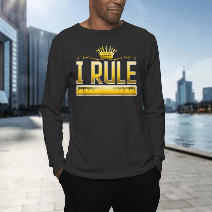 I Rule Math Ruler Mathematics Pun Math Teacher Men Women Girls Kids Men's Long Sleeve T-Shirt, gift for family, gift for coworker I Rule Math Ruler Mathematics Pun Math Teacher Men Women Girls Kids Men's Long Sleeve T-Shirt, gift for family, gift for coworker