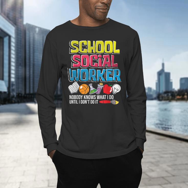 School Social Worker Teacher Caseworker Public Servant LSW Men's Long Sleeve T-Shirt, gift for family, gift for coworker School Social Worker Teacher Caseworker Public Servant LSW Men's Long Sleeve T-Shirt, gift for family, gift for coworker