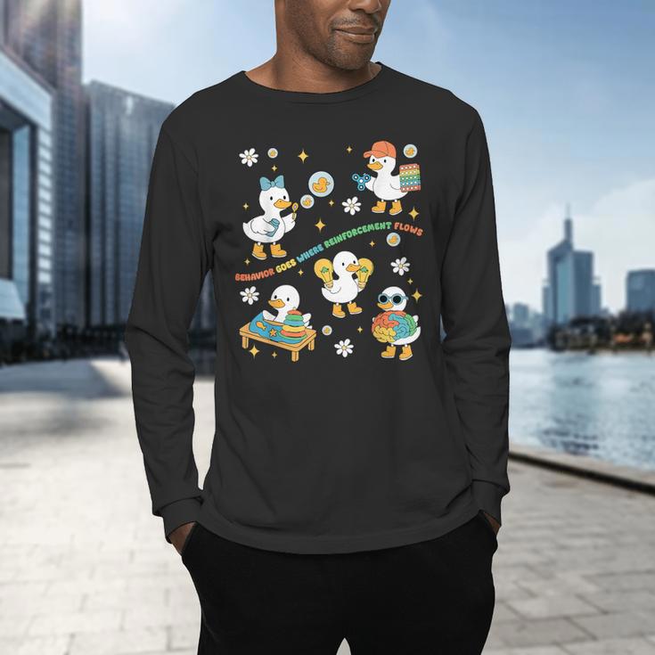 Silly Goose Behavior Analyst RBT ABA Therapy SPED Teacher Men's Long Sleeve T-Shirt, gift for family, gift for coworker Silly Goose Behavior Analyst RBT ABA Therapy SPED Teacher Men's Long Sleeve T-Shirt, gift for family, gift for coworker