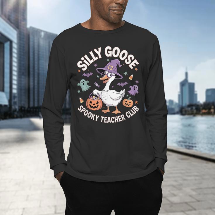 Silly Goose Spooky Teacher Club Halloween Witch Ghost Men's Long Sleeve T-Shirt, gift for family, gift for coworker Silly Goose Spooky Teacher Club Halloween Witch Ghost Men's Long Sleeve T-Shirt, gift for family, gift for coworker
