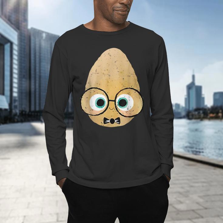 The Smart Seed Good Egg Teacher Halloween Costume Food Group Men's Long Sleeve T-Shirt, gift for family, gift for coworker