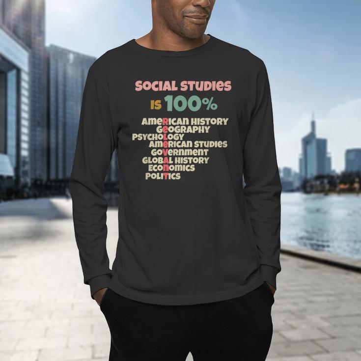 Social Studies Is Relevant History Teacher History Buff Men's Long Sleeve T-Shirt, gift for family, gift for coworker