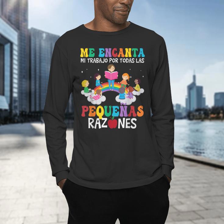 Spanish Teacher Bilingual Teacher Maestra Maestras Men's Long Sleeve T-Shirt, gift for family, gift for coworker Spanish Teacher Bilingual Teacher Maestra Maestras Men's Long Sleeve T-Shirt, gift for family, gift for coworker