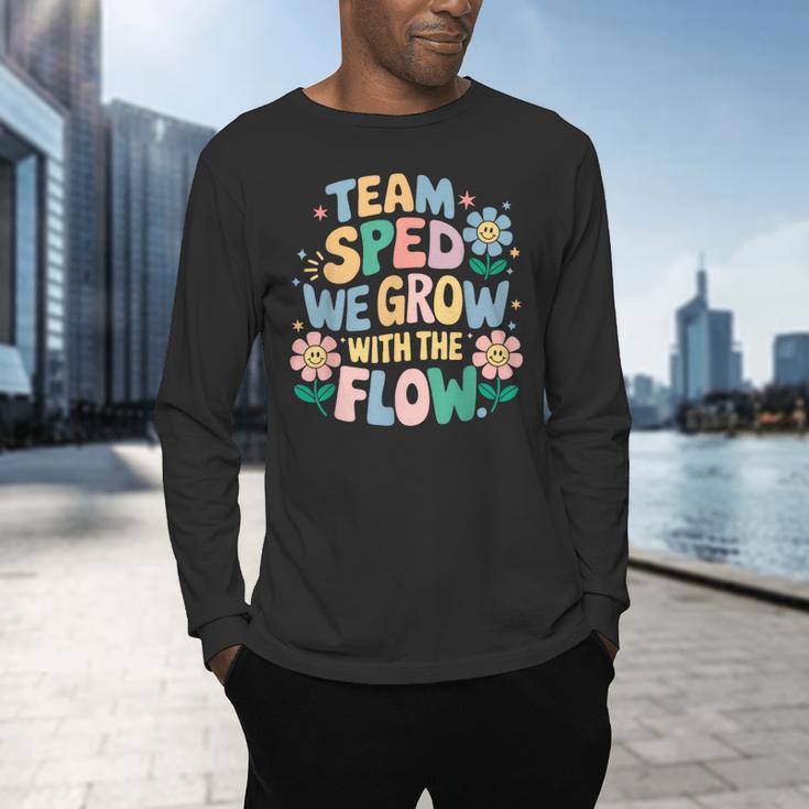 Special Education Teacher Team SPED Grow With The Flow Men's Long Sleeve T-Shirt, gift for family, gift for coworker Special Education Teacher Team SPED Grow With The Flow Men's Long Sleeve T-Shirt, gift for family, gift for coworker
