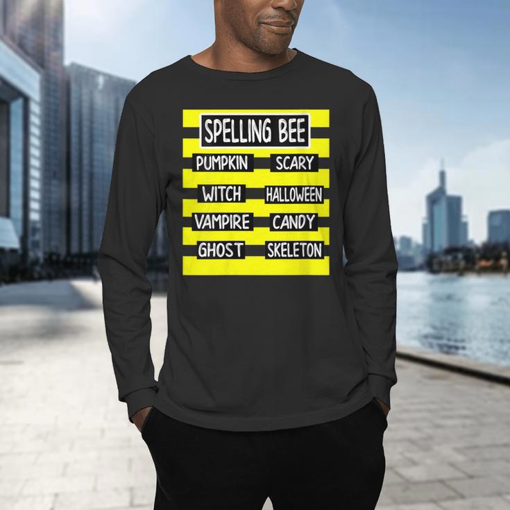 Spelling Bee Pun Halloween Costume For Teachers Men's Long Sleeve T-Shirt, gift for family, gift for coworker Spelling Bee Pun Halloween Costume For Teachers Men's Long Sleeve T-Shirt, gift for family, gift for coworker