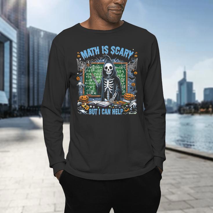 Spooky Halloween Math Teacher Men's Long Sleeve T-Shirt, gift for family, gift for coworker Spooky Halloween Math Teacher Men's Long Sleeve T-Shirt, gift for family, gift for coworker
