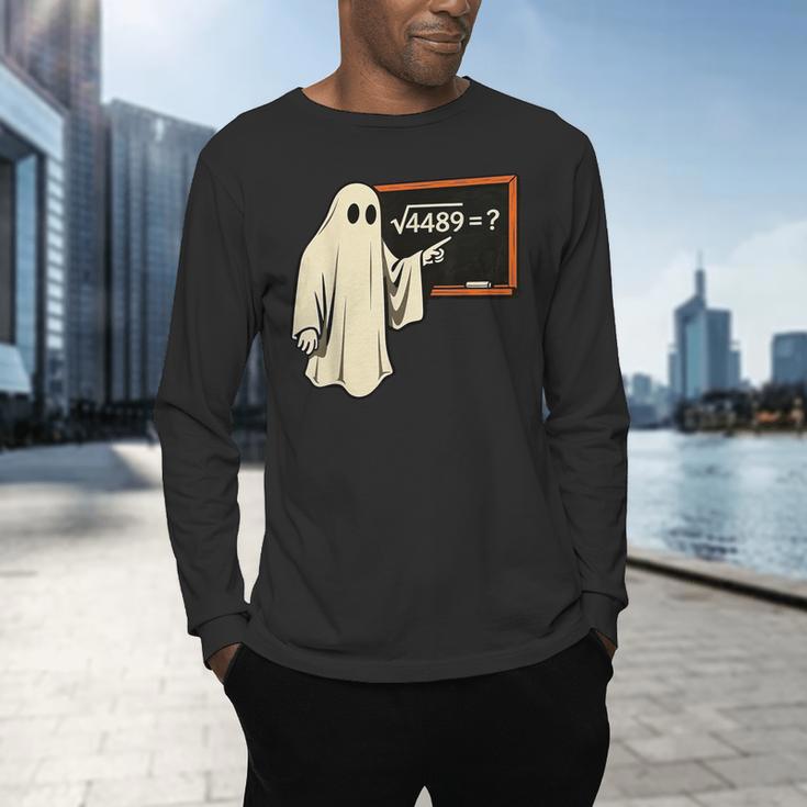 Square Root 67 Ghost Math Teacher 4489 Meme Halloween Men's Long Sleeve T-Shirt, gift for family, gift for coworker Square Root 67 Ghost Math Teacher 4489 Meme Halloween Men's Long Sleeve T-Shirt, gift for family, gift for coworker