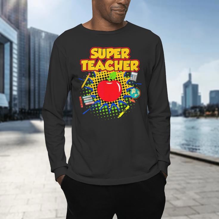 Superhero Teacher Appreciation Teaching Tee Men's Long Sleeve T-Shirt, gift for family, gift for coworker Superhero Teacher Appreciation Teaching Tee Men's Long Sleeve T-Shirt, gift for family, gift for coworker