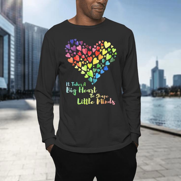 It Takes A Big Heart To Shape Little Minds Teacher Student Men Women Kids Men's Long Sleeve T-Shirt, gift for family, gift for coworker It Takes A Big Heart To Shape Little Minds Teacher Student Men Women Kids Men's Long Sleeve T-Shirt, gift for family, gift for coworker