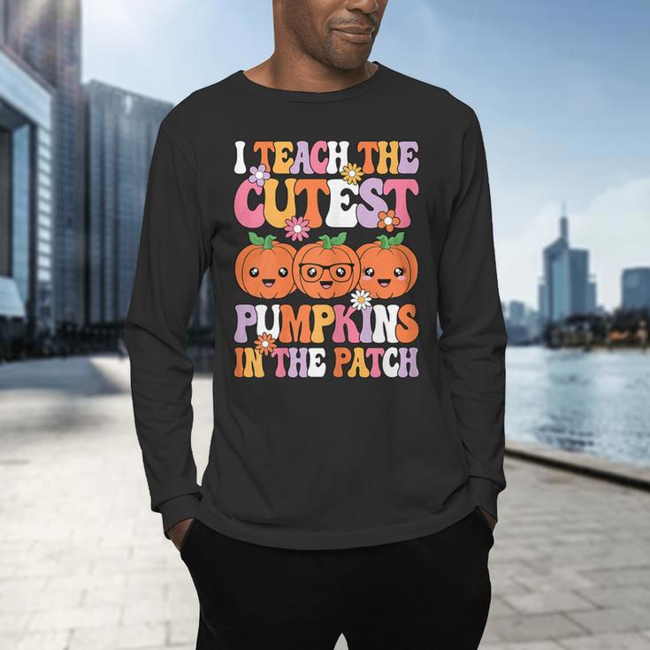 I Teach The Cutest Pumpkins Halloween Fall Teacher Women Men's Long Sleeve T-Shirt, gift for family, gift for coworker I Teach The Cutest Pumpkins Halloween Fall Teacher Women Men's Long Sleeve T-Shirt, gift for family, gift for coworker
