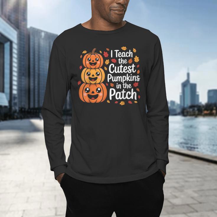 i Teach The Cutest Pumpkins In The Patch Teacher Halloween Men's Long Sleeve T-Shirt, gift for family, gift for coworker i Teach The Cutest Pumpkins In The Patch Teacher Halloween Men's Long Sleeve T-Shirt, gift for family, gift for coworker