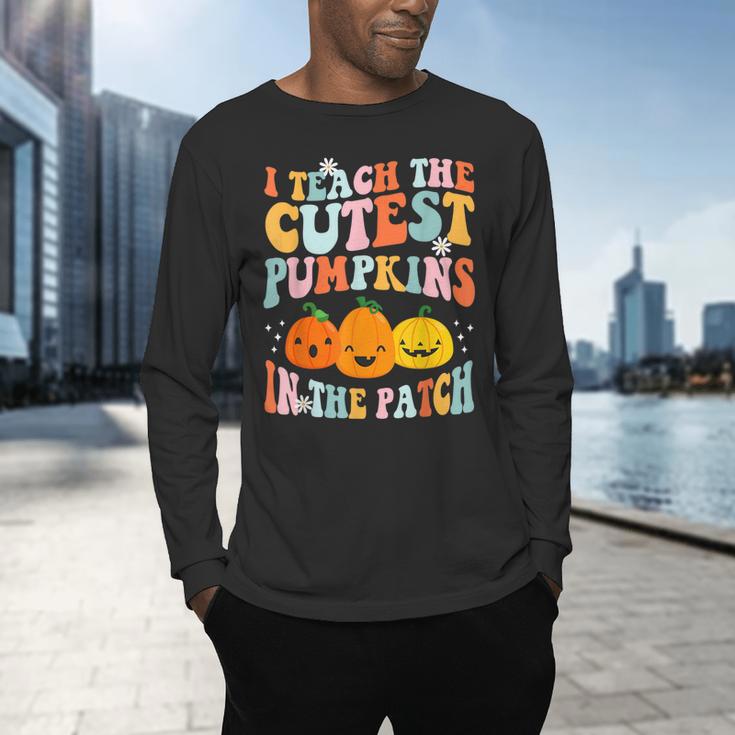 I Teach The Cutest Pumpkins In The Patch Teacher Men's Long Sleeve T-Shirt, gift for family, gift for coworker I Teach The Cutest Pumpkins In The Patch Teacher Men's Long Sleeve T-Shirt, gift for family, gift for coworker