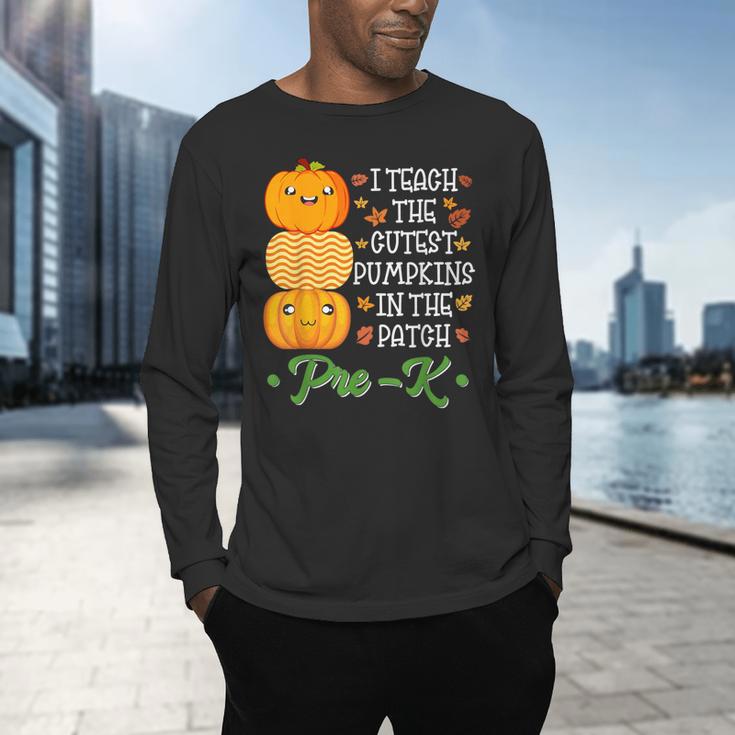 I Teach Cutest Pumpkins In Patch Thanksgiving Teacher Pre-K For Men Women Men's Long Sleeve T-Shirt, gift for family, gift for coworker I Teach Cutest Pumpkins In Patch Thanksgiving Teacher Pre-K For Men Women Men's Long Sleeve T-Shirt, gift for family, gift for coworker