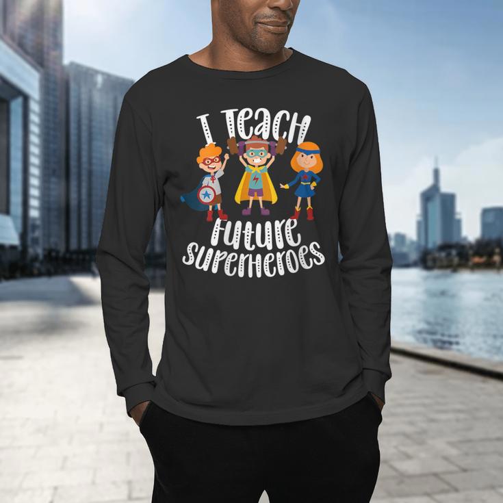 I Teach Superheroes Cute Back To School Teacher Men's Long Sleeve T-Shirt, gift for family, gift for coworker I Teach Superheroes Cute Back To School Teacher Men's Long Sleeve T-Shirt, gift for family, gift for coworker