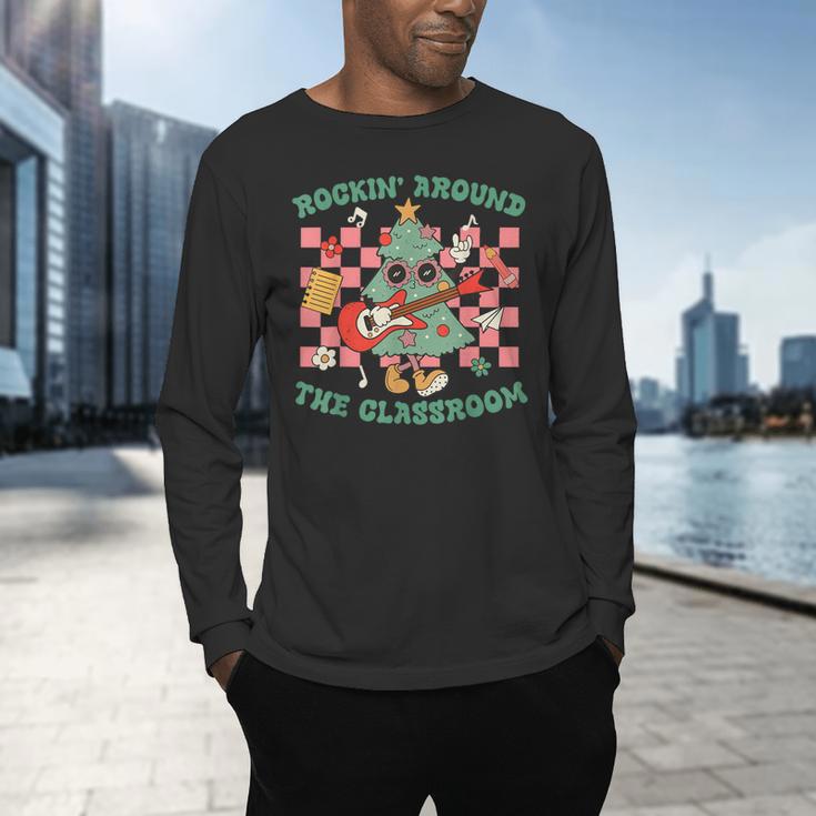 Teacher Christmas Rockin' Around The Classroom Men Women Kids Men's Long Sleeve T-Shirt, gift for family, gift for coworker Teacher Christmas Rockin' Around The Classroom Men Women Kids Men's Long Sleeve T-Shirt, gift for family, gift for coworker