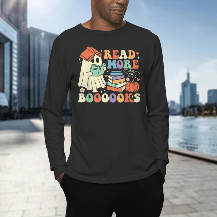 Teacher Halloween Cute Booooks Ghost Read More Books Men's Long Sleeve T-Shirt, gift for family, gift for coworker Teacher Halloween Cute Booooks Ghost Read More Books Men's Long Sleeve T-Shirt, gift for family, gift for coworker