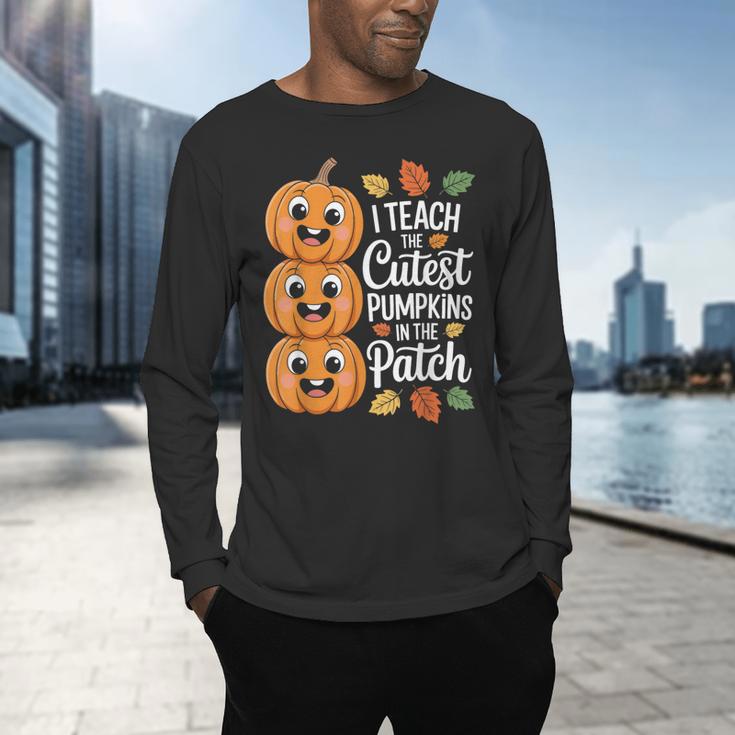 Teacher Halloween Tshirts I Teach The Cutest Pumpkins Men's Long Sleeve T-Shirt, gift for family, gift for coworker Teacher Halloween Tshirts I Teach The Cutest Pumpkins Men's Long Sleeve T-Shirt, gift for family, gift for coworker