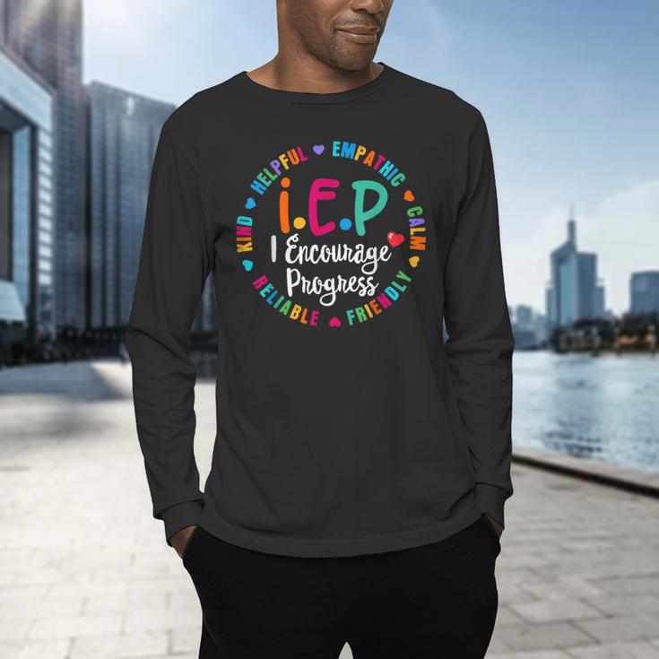 Teacher IEP IEP Encourage Progress Special Education Men's Long Sleeve T-Shirt, gift for family, gift for coworker Teacher IEP IEP Encourage Progress Special Education Men's Long Sleeve T-Shirt, gift for family, gift for coworker