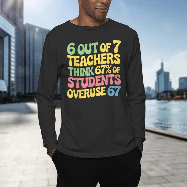 Teacher Overuse 67 Teacher Men's Long Sleeve T-Shirt, gift for family, gift for coworker Teacher Overuse 67 Teacher Men's Long Sleeve T-Shirt, gift for family, gift for coworker