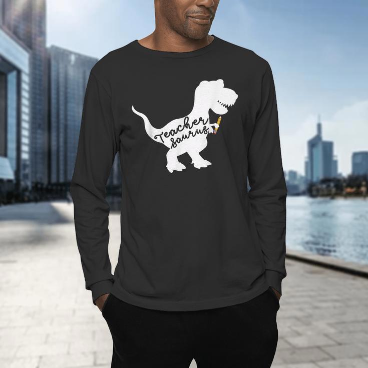 Teacher Saurus T Shirt For Men And Women Men's Long Sleeve T-Shirt, gift for family, gift for coworker Teacher Saurus T Shirt For Men And Women Men's Long Sleeve T-Shirt, gift for family, gift for coworker