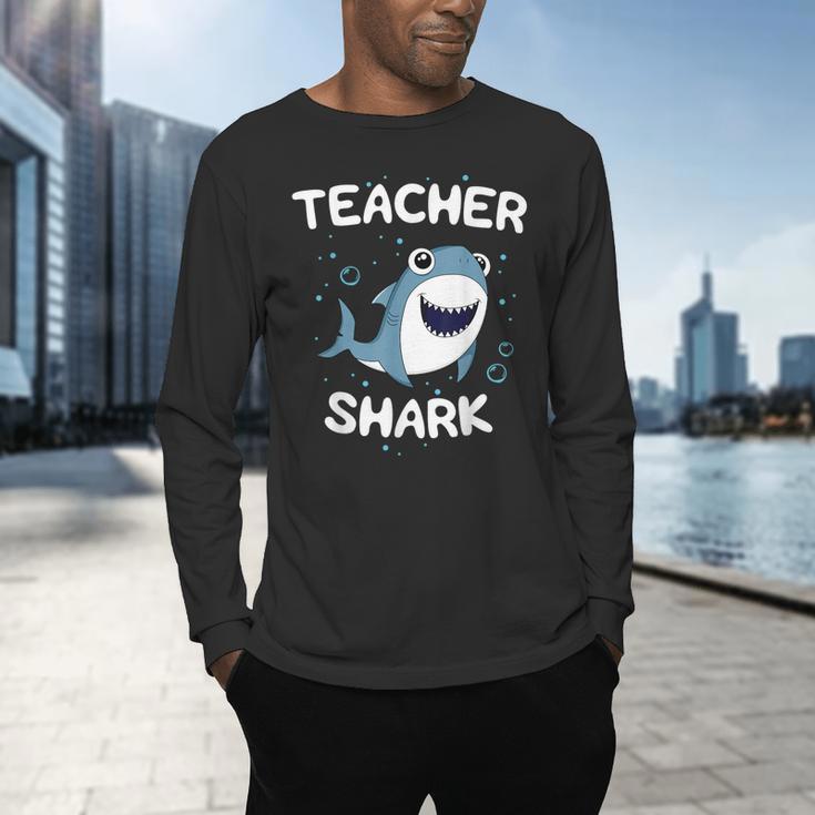 Teacher Shark Teaching Back To School Kindergarten Men's Long Sleeve T-Shirt, gift for family, gift for coworker Teacher Shark Teaching Back To School Kindergarten Men's Long Sleeve T-Shirt, gift for family, gift for coworker