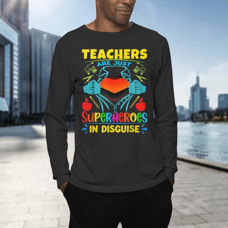 Teachers Are Superheroes – Fun Appreciation Men's Long Sleeve T-Shirt, gift for family, gift for coworker Teachers Are Superheroes – Fun Appreciation Men's Long Sleeve T-Shirt, gift for family, gift for coworker