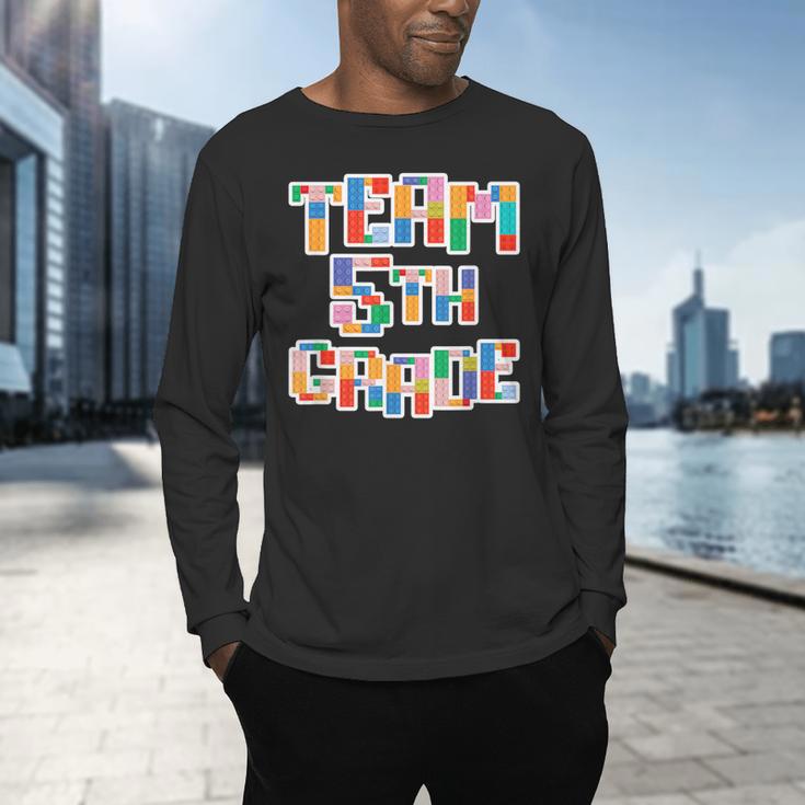 Team 5th Grade Building Blocks Bricks Theme Teacher Team For Men Women Kids Men's Long Sleeve T-Shirt, gift for family, gift for coworker Team 5th Grade Building Blocks Bricks Theme Teacher Team For Men Women Kids Men's Long Sleeve T-Shirt, gift for family, gift for coworker