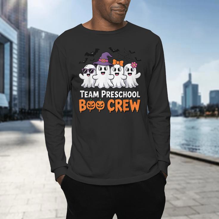 Team Preschool Boo Crew Halloween Teacher Student Costume Men's Long Sleeve T-Shirt, gift for family, gift for coworker Team Preschool Boo Crew Halloween Teacher Student Costume Men's Long Sleeve T-Shirt, gift for family, gift for coworker