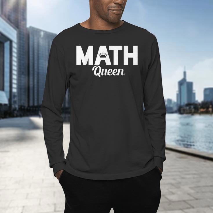 TeeArt Math Mathematics Queen Math Teacher Men's Long Sleeve T-Shirt, gift for family, gift for coworker TeeArt Math Mathematics Queen Math Teacher Men's Long Sleeve T-Shirt, gift for family, gift for coworker