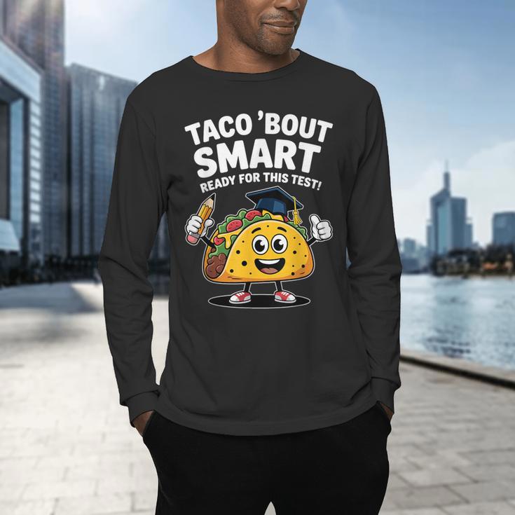 Test Day Teacher Shirt Motivational Testing Day Taco Testing Men's Long Sleeve T-Shirt, gift for family, gift for coworker