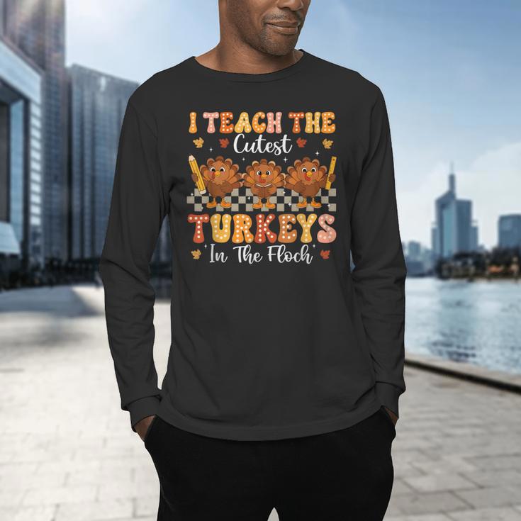 Thanksgiving Teacher I Teach The Cutest Turkeys In The Flock Men's Long Sleeve T-Shirt, gift for family, gift for coworker Thanksgiving Teacher I Teach The Cutest Turkeys In The Flock Men's Long Sleeve T-Shirt, gift for family, gift for coworker