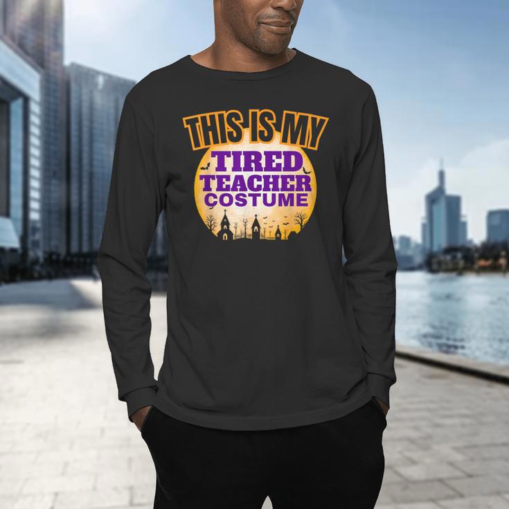 This Is My Tired Teacher Costume Halloween Teachers Men's Long Sleeve T-Shirt, gift for family, gift for coworker This Is My Tired Teacher Costume Halloween Teachers Men's Long Sleeve T-Shirt, gift for family, gift for coworker
