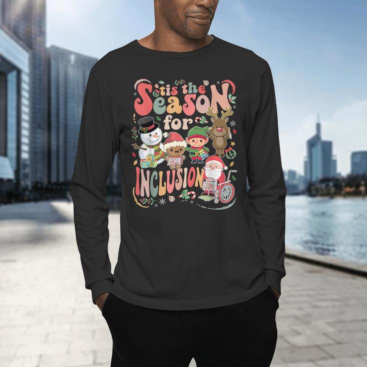 Tis The Season For Inclusion Christmas Sped Teacher Men's Long Sleeve T-Shirt, gift for family, gift for coworker
