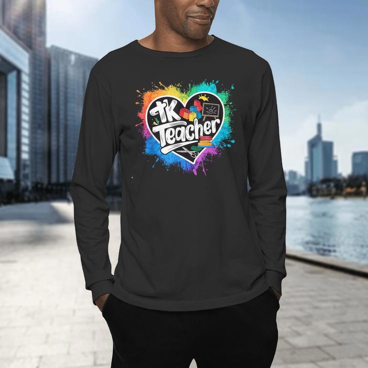 TK Teacher Transitional Kindergarten Heart Back To School Men's Long Sleeve T-Shirt, gift for family, gift for coworker TK Teacher Transitional Kindergarten Heart Back To School Men's Long Sleeve T-Shirt, gift for family, gift for coworker