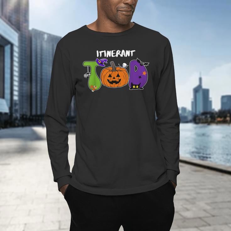 TOD Itinerant Teacher Of The Deaf Halloween ASL Interpreters Men's Long Sleeve T-Shirt, gift for family, gift for coworker