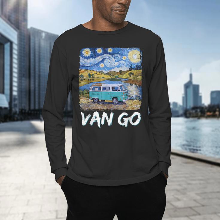 Van Go Retro Vanlife Art Teacher Men's Long Sleeve T-Shirt, gift for family, gift for coworker