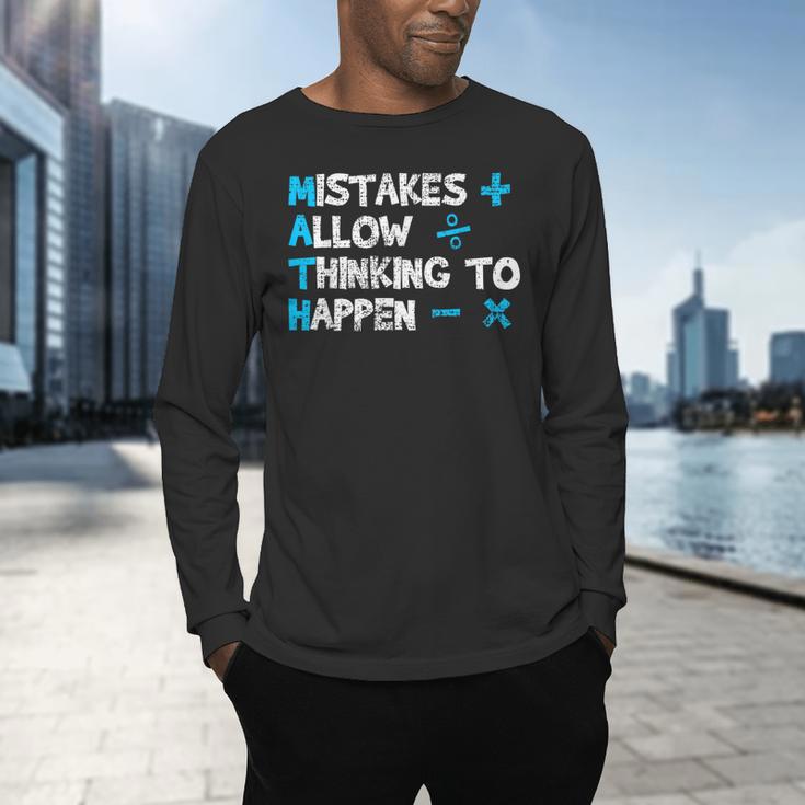 Vintage Math Teacher Saying Men's Long Sleeve T-Shirt, gift for family, gift for coworker