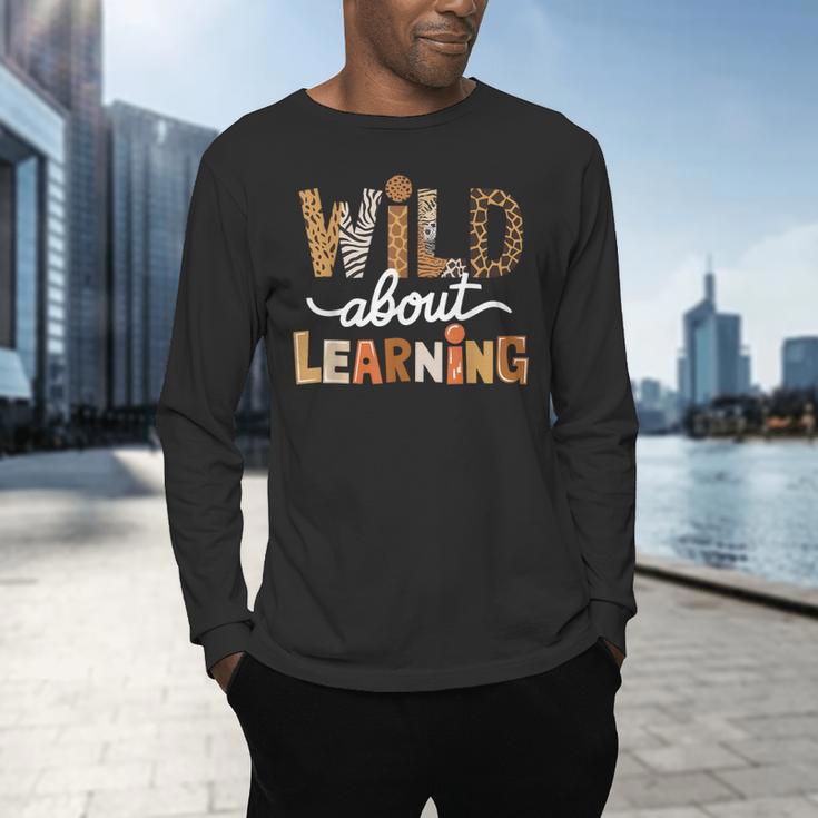 Wild About Learning Back To School First Day Teacher Student Men's Long Sleeve T-Shirt, gift for family, gift for coworker Wild About Learning Back To School First Day Teacher Student Men's Long Sleeve T-Shirt, gift for family, gift for coworker