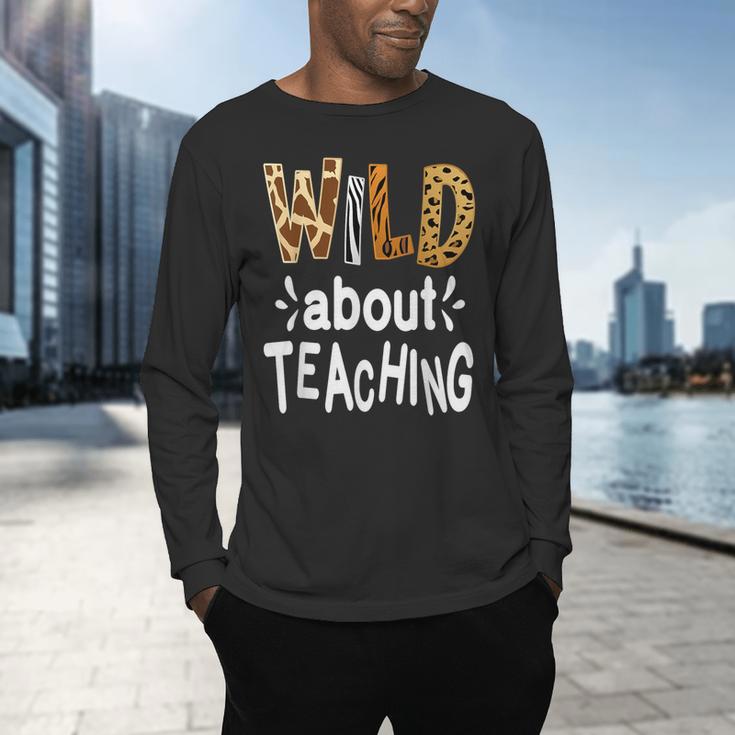 Wild About Teaching Teacher Student First Day Of School Men's Long Sleeve T-Shirt, gift for family, gift for coworker Wild About Teaching Teacher Student First Day Of School Men's Long Sleeve T-Shirt, gift for family, gift for coworker