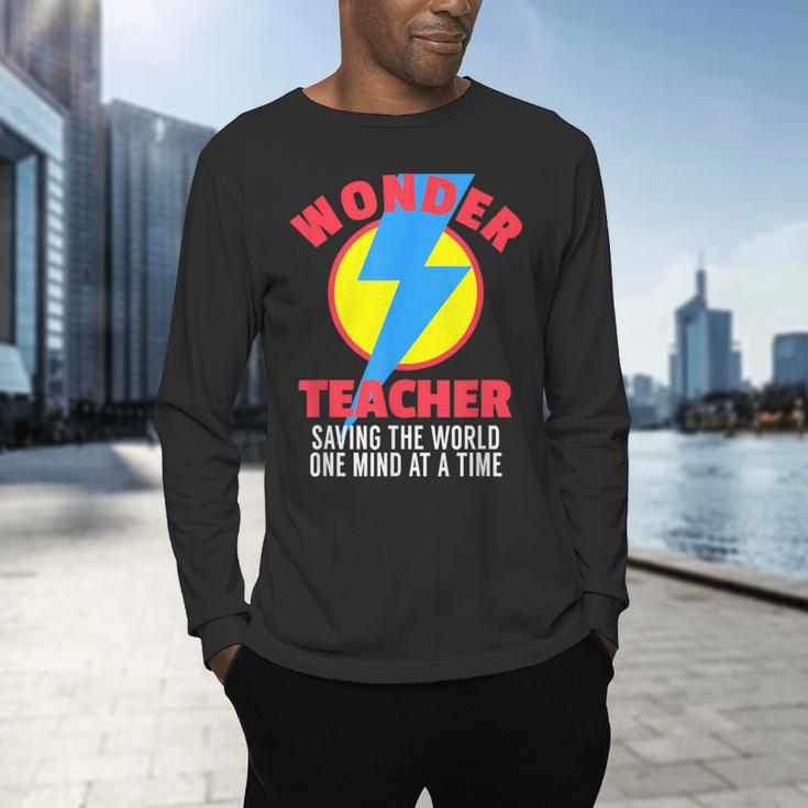 Wonder Teacher Costume Shirt Teacher Halloween Costume Tee Men's Long Sleeve T-Shirt, gift for family, gift for coworker Wonder Teacher Costume Shirt Teacher Halloween Costume Tee Men's Long Sleeve T-Shirt, gift for family, gift for coworker