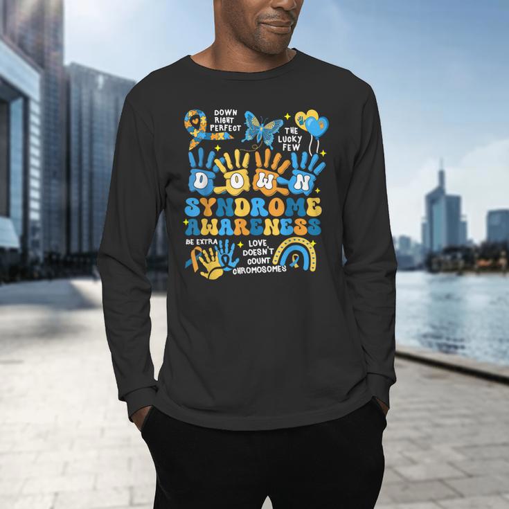 World Down Syndrome Day Awareness T21 Teacher Women Men Kids Men's Long Sleeve T-Shirt, gift for family, gift for coworker