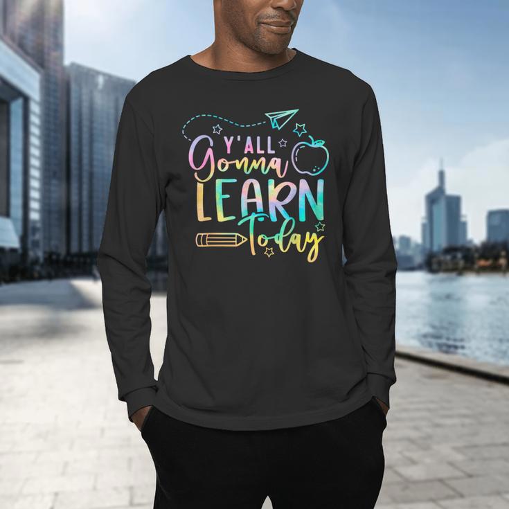 Y'All Gonna Learn Today Back To School Teacher Kids Men's Long Sleeve T-Shirt, gift for family, gift for coworker Y'All Gonna Learn Today Back To School Teacher Kids Men's Long Sleeve T-Shirt, gift for family, gift for coworker