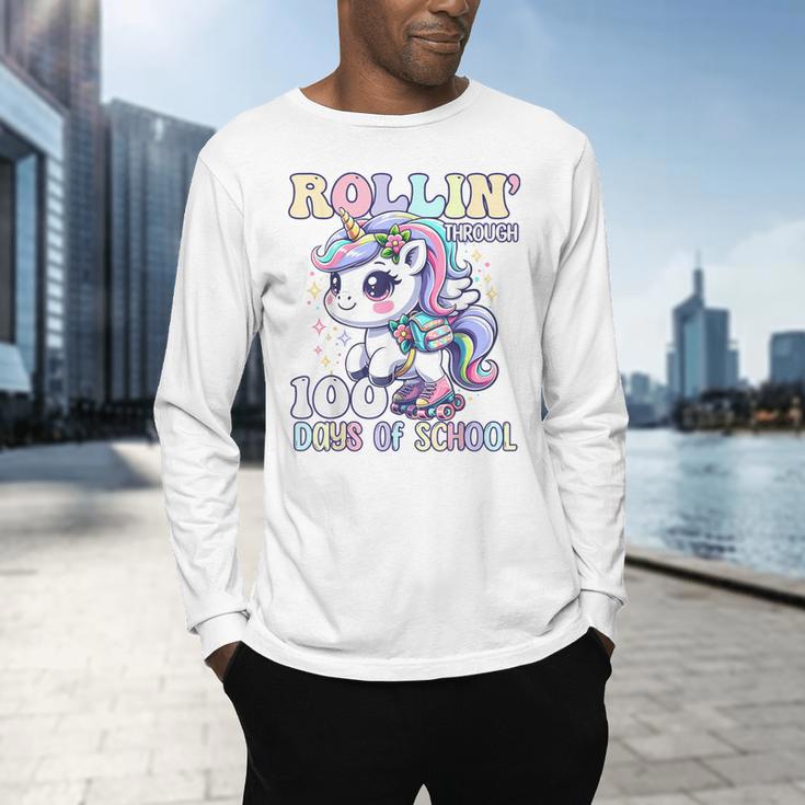 100 Days Of School Girls Teacher 100th Day Unicorn Outfit Men's Long Sleeve T-Shirt, gift for family, gift for coworker 100 Days Of School Girls Teacher 100th Day Unicorn Outfit Men's Long Sleeve T-Shirt, gift for family, gift for coworker