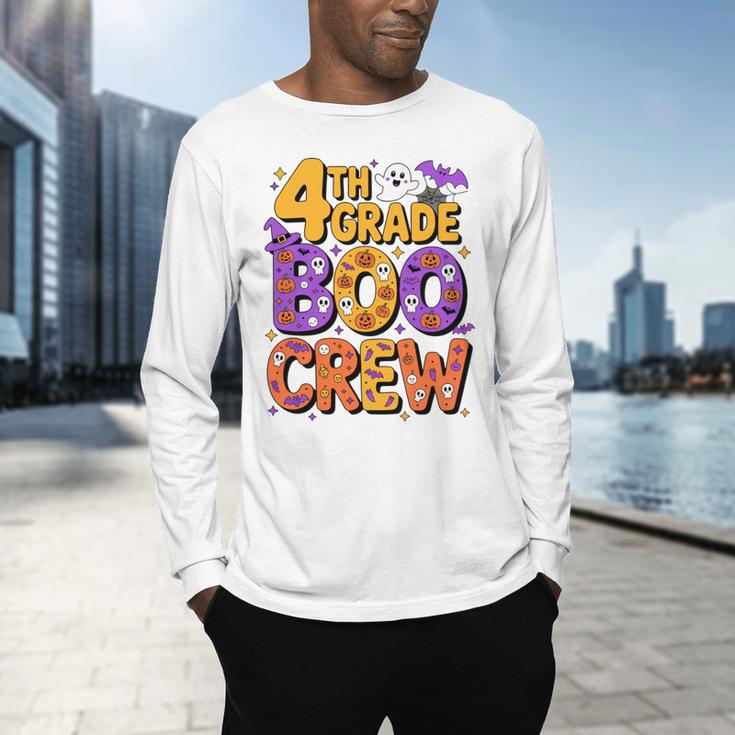 4th Grade Boo Crew Ghost Halloween Teacher Costume Men's Long Sleeve T-Shirt, gift for family, gift for coworker 4th Grade Boo Crew Ghost Halloween Teacher Costume Men's Long Sleeve T-Shirt, gift for family, gift for coworker